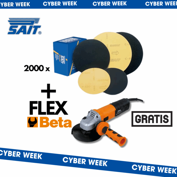 2000+Omaggio | Dischi abrasivi velcrati SAITAC D-VEL Sait Ø125mm