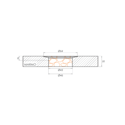Dessin technique Embout à noyau de Diamar