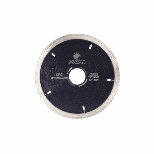 crc disco diamantato a corona continua per tagli su gres e ceramica con smerigliatrice angolare