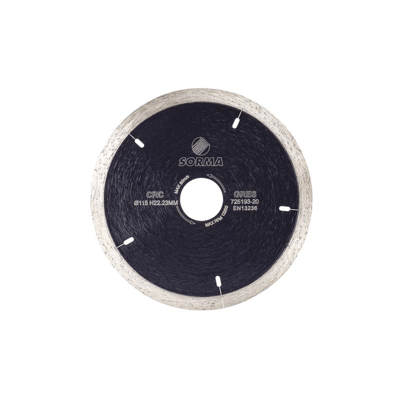crc disco diamantato a corona continua per tagli su gres e ceramica con smerigliatrice angolare